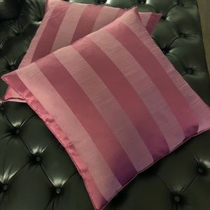 Pair of Down Filled Purple Throws